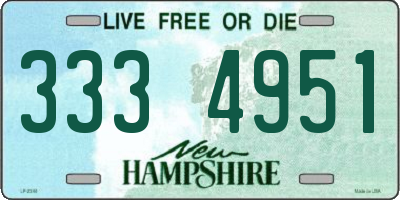 NH license plate 3334951