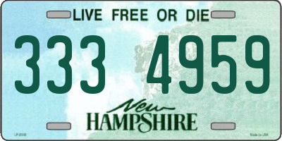 NH license plate 3334959