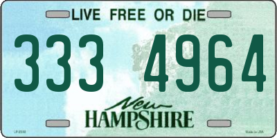 NH license plate 3334964