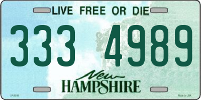 NH license plate 3334989