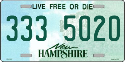 NH license plate 3335020