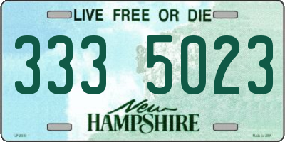 NH license plate 3335023