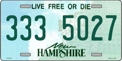 NH license plate 3335027