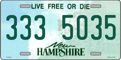 NH license plate 3335035