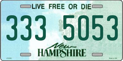 NH license plate 3335053