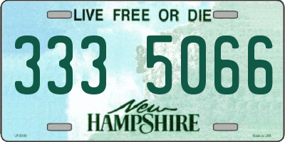 NH license plate 3335066