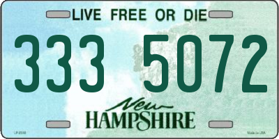 NH license plate 3335072