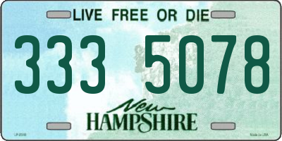 NH license plate 3335078