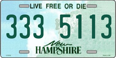 NH license plate 3335113