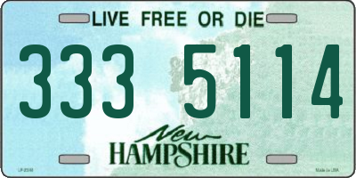 NH license plate 3335114