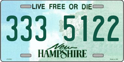 NH license plate 3335122