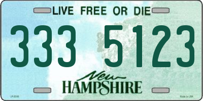 NH license plate 3335123