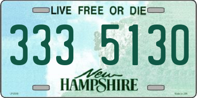 NH license plate 3335130