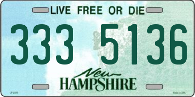 NH license plate 3335136