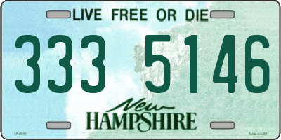 NH license plate 3335146