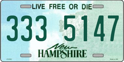 NH license plate 3335147