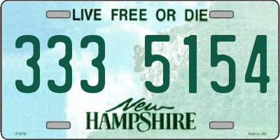 NH license plate 3335154