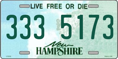 NH license plate 3335173