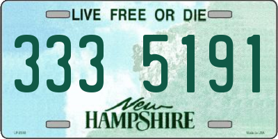 NH license plate 3335191