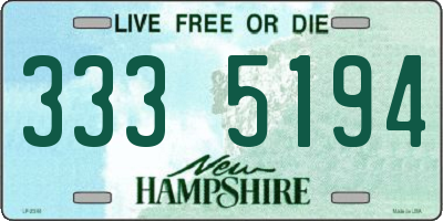 NH license plate 3335194
