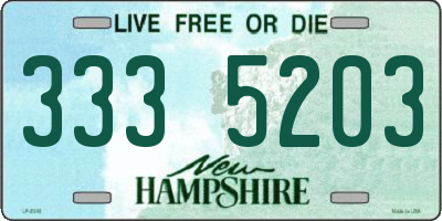 NH license plate 3335203