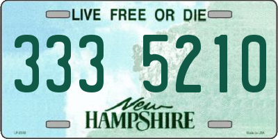 NH license plate 3335210
