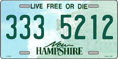 NH license plate 3335212