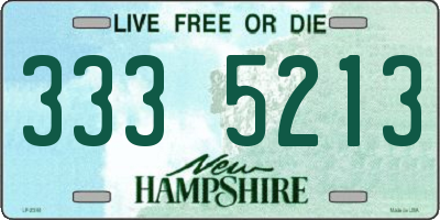 NH license plate 3335213