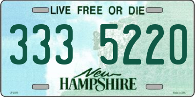 NH license plate 3335220