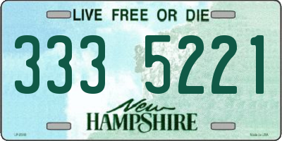NH license plate 3335221