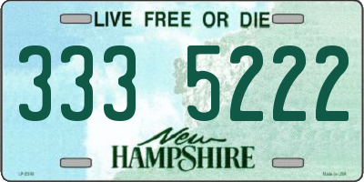 NH license plate 3335222