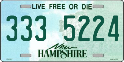 NH license plate 3335224