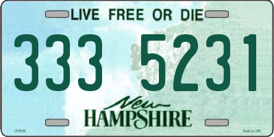 NH license plate 3335231