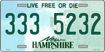 NH license plate 3335232