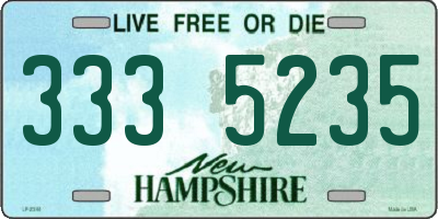 NH license plate 3335235
