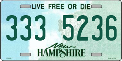 NH license plate 3335236