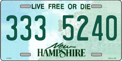 NH license plate 3335240