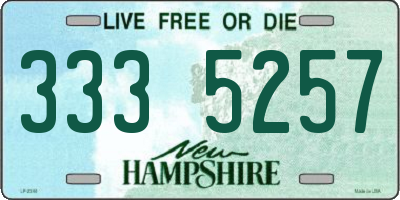 NH license plate 3335257