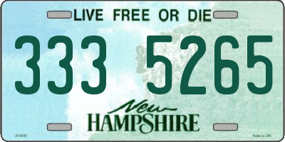 NH license plate 3335265