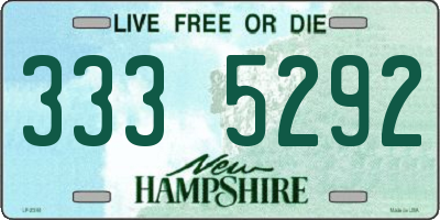 NH license plate 3335292