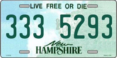 NH license plate 3335293