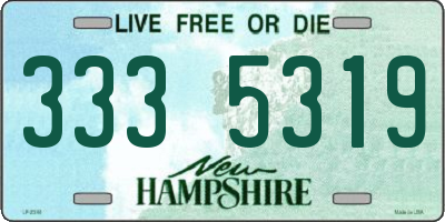 NH license plate 3335319