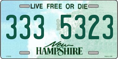 NH license plate 3335323