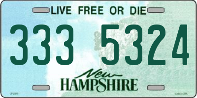 NH license plate 3335324