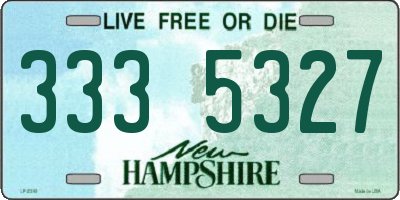 NH license plate 3335327