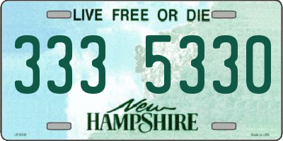 NH license plate 3335330