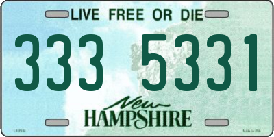 NH license plate 3335331