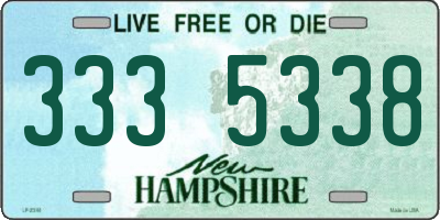 NH license plate 3335338