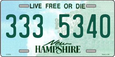 NH license plate 3335340