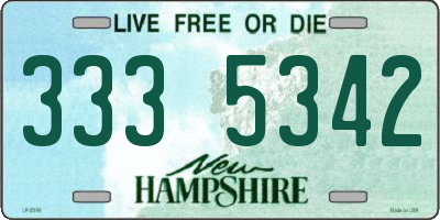 NH license plate 3335342